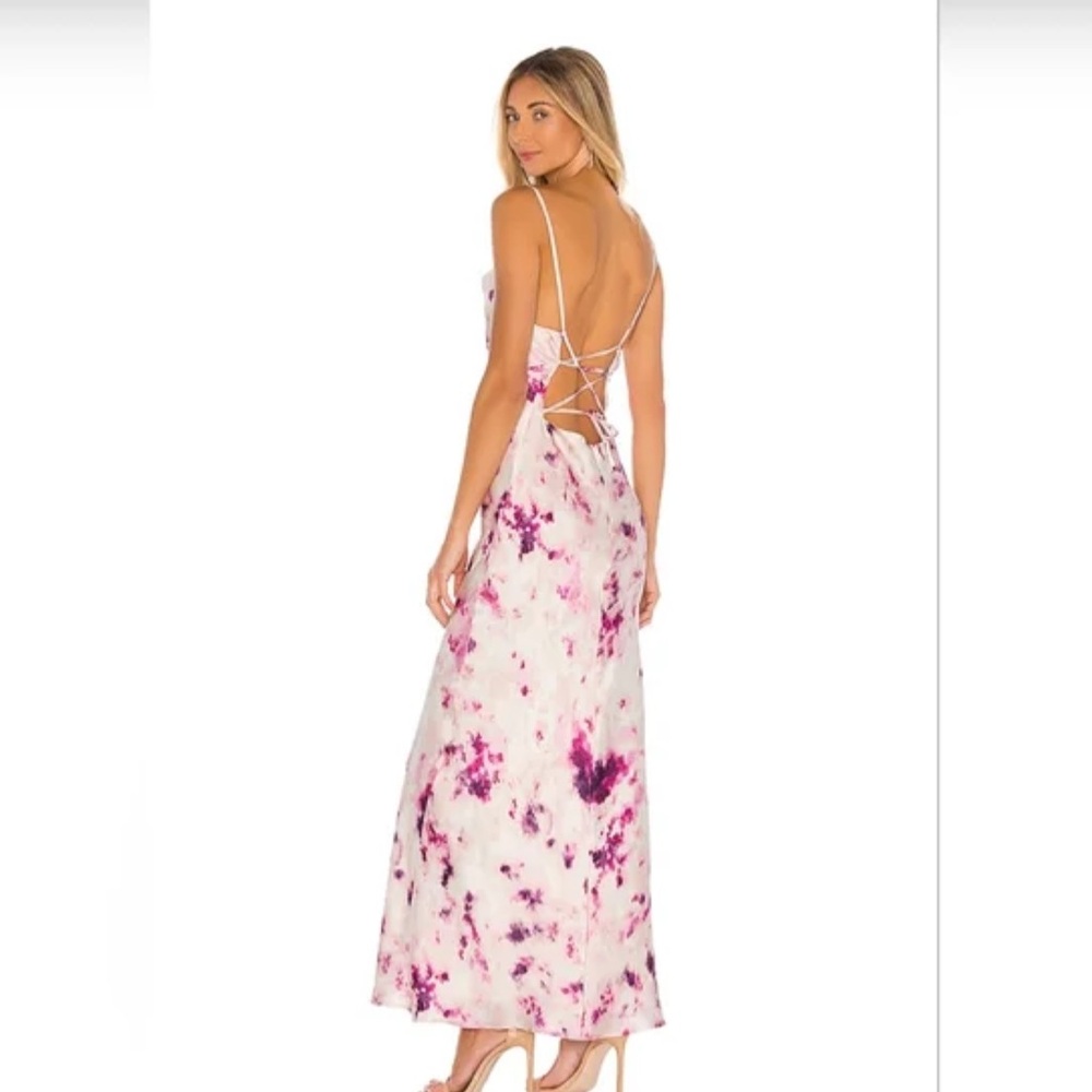 Bardot Maxi Purple Tye Dye Dress